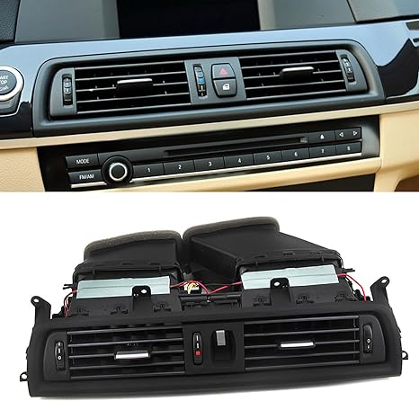 USTAR Front Dash Center Air Vent AC Grille Cover Assembly Fit for BMW F10 F18 520 523 525 528 530 535 550 5 Series 2010-2016 64229166885 64229209136