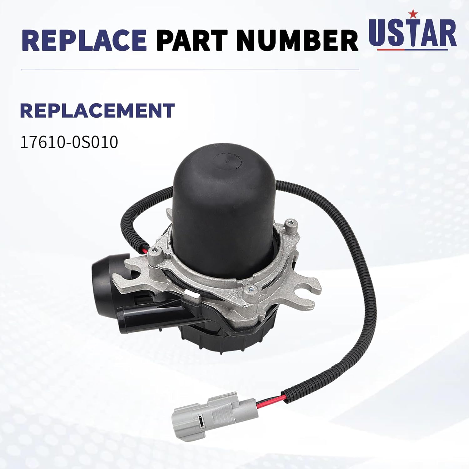 USTAR Secondary Air Injection Pump Fit for Toyota Sequoia Tundra Land Cruiser 4Runner Lexus LX570 V8 4.6L 4.7L 5.7L 17610-0S010 176100S010