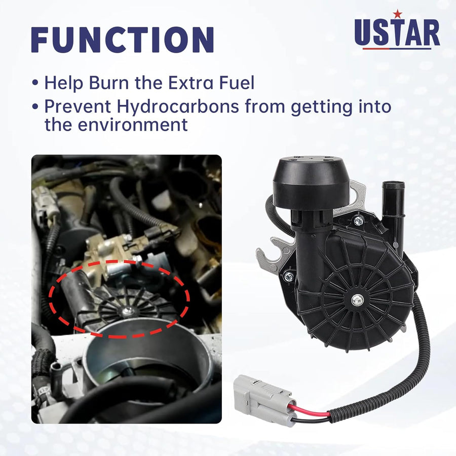 USTAR Secondary Air Injection Pump Fit for Toyota Sequoia Tundra Land Cruiser 4Runner Lexus LX570 V8 4.6L 4.7L 5.7L 17610-0S010 176100S010